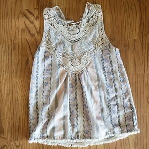 Blu Pepper embroidered tank